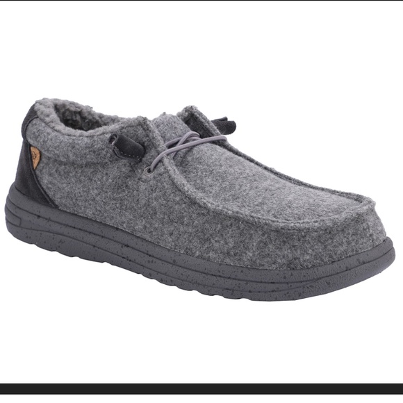 LAMO Samuel Grey Wool Slip On Casual Shoes Mens 11 NEW - Picture 2 of 7